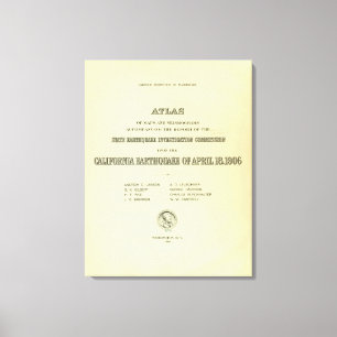 Title Page Atlas California earthquake Canvas Print