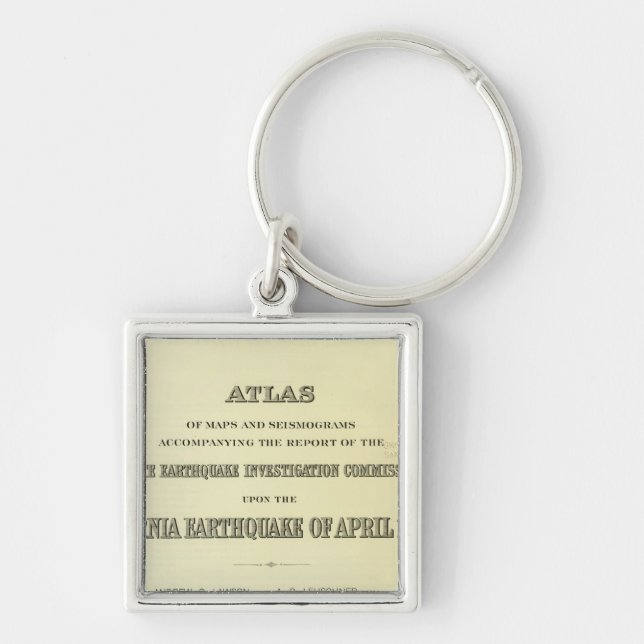 Title Page Atlas California earthquake Key Ring (Front)