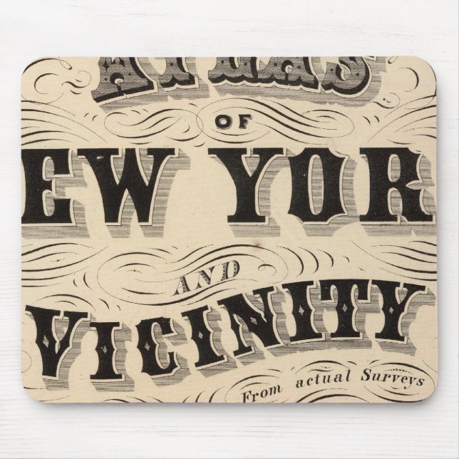Title Page Atlas of New York, vicinity Mouse Pad (Front)