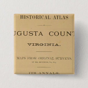 Title Page Augusta County, Virginia 15 Cm Square Badge