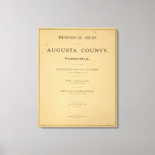 Title Page Augusta County, Virginia Canvas Print