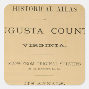 Title Page Augusta County, Virginia Square Sticker