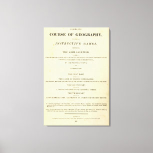 Title Page Complete course of geography Canvas Print