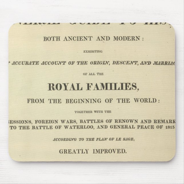 Title Page Complete Genealogical, Historical Mouse Pad (Front)