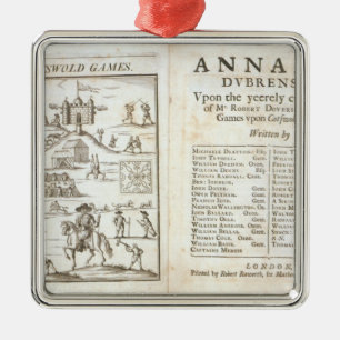 Title page for 'Annalia Dubrensia: Upon the Yeerel Metal Tree Decoration