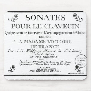 Title Page for 'Sonates pour le clavecin' Mouse Pad