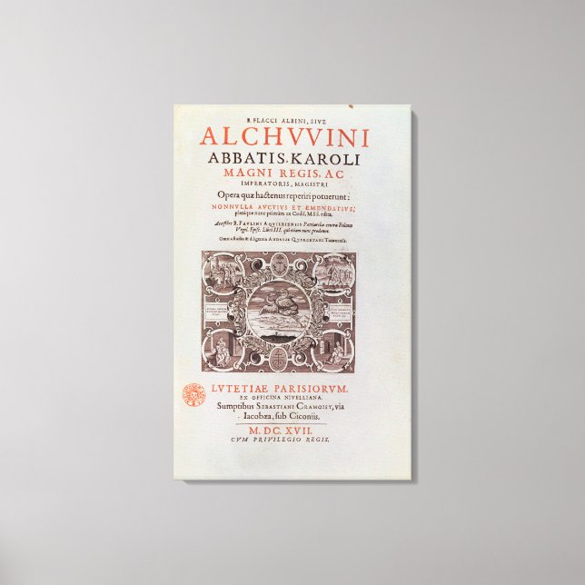 Title Page from 'Abbatis Karoli Magni Regis' Canvas Print (Front)