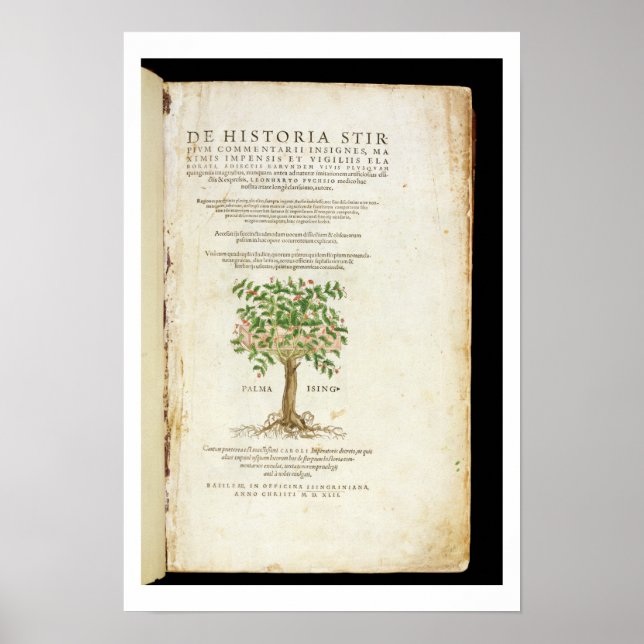 Title page from 'De Historia Stirpium Commentarii Poster (Front)