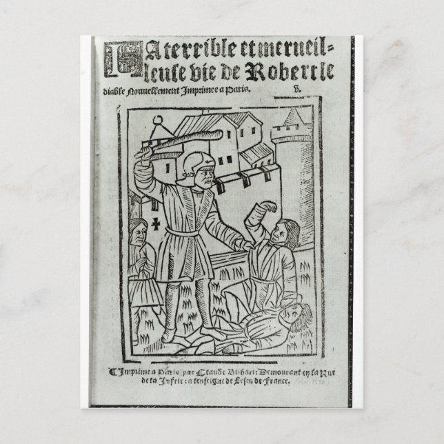 Title page from 'La Terrible et Merveille�' Postcard (Front)