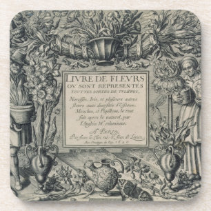 Title page from 'Livre des Fleurs' by Jean Le Cler Coaster