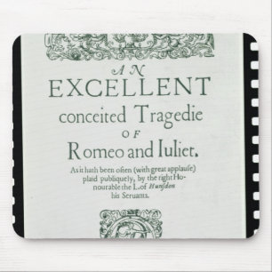 Title Page from 'Romeo and Juliet' Mouse Pad