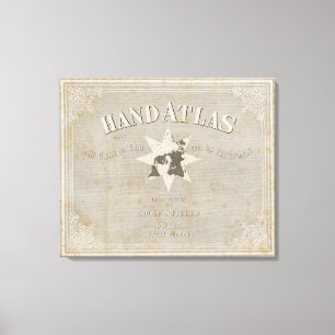 Title Page Hand Atlas of parts of Earth Canvas Print