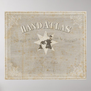 Title Page Hand Atlas of parts of Earth Poster