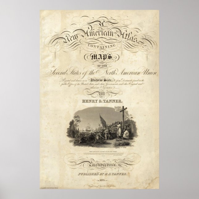 Title Page New American atlas Poster (Front)