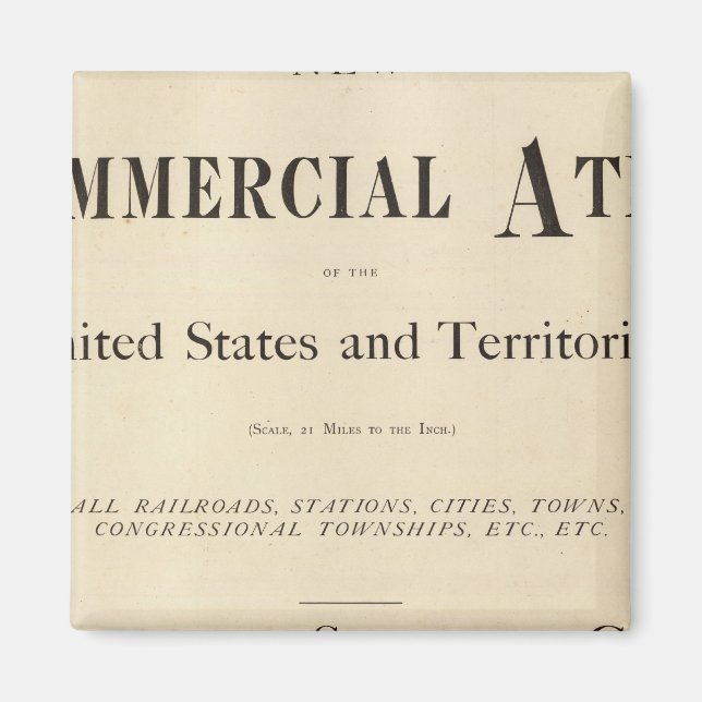 Title Page New commercial atlas Magnet (Front)