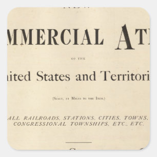 Title Page New commercial atlas Square Sticker