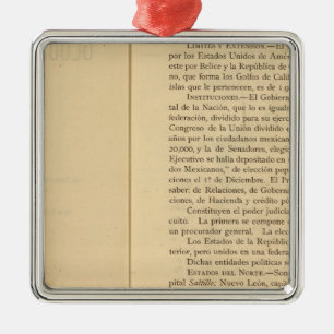 Title Page of 1874 Mexico Atlas Metal Tree Decoration