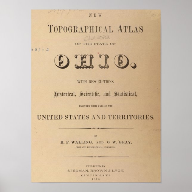 Title Page of a Topographical Atlas Poster (Front)