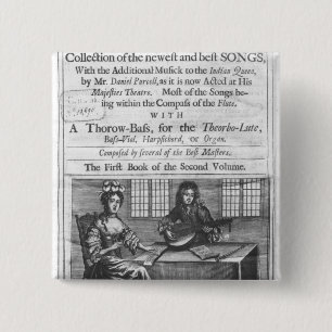 Title page of 'Deliciae Musicae' 15 Cm Square Badge