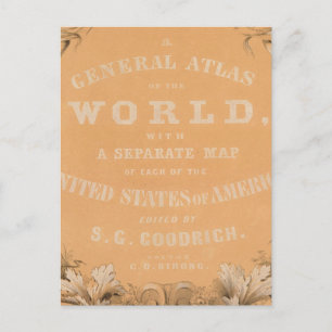 Title Page of General Atlas of the World Postcard