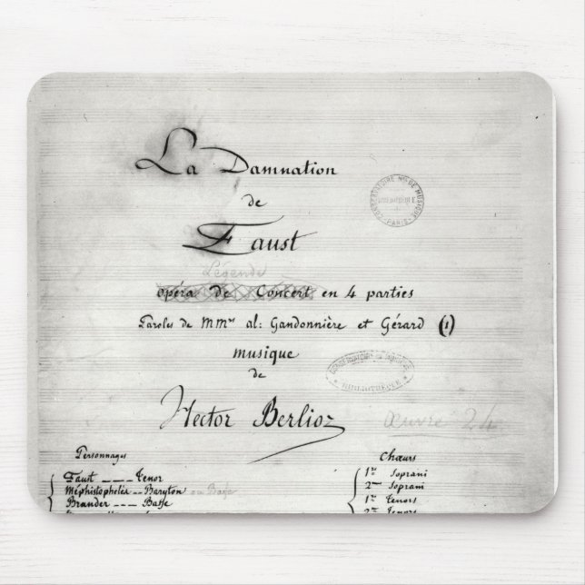 Title page of 'La Damnation de Faust' Mouse Pad (Front)