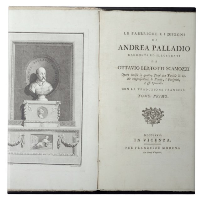 Title page of 'Le Fabbriche e i Disegni di Andrea Tile (Front)