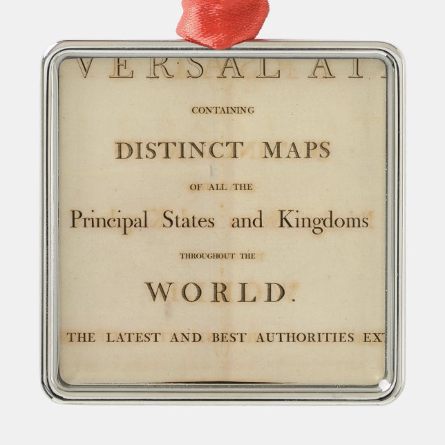 Title Page of New universal atlas Metal Tree Decoration (Front)