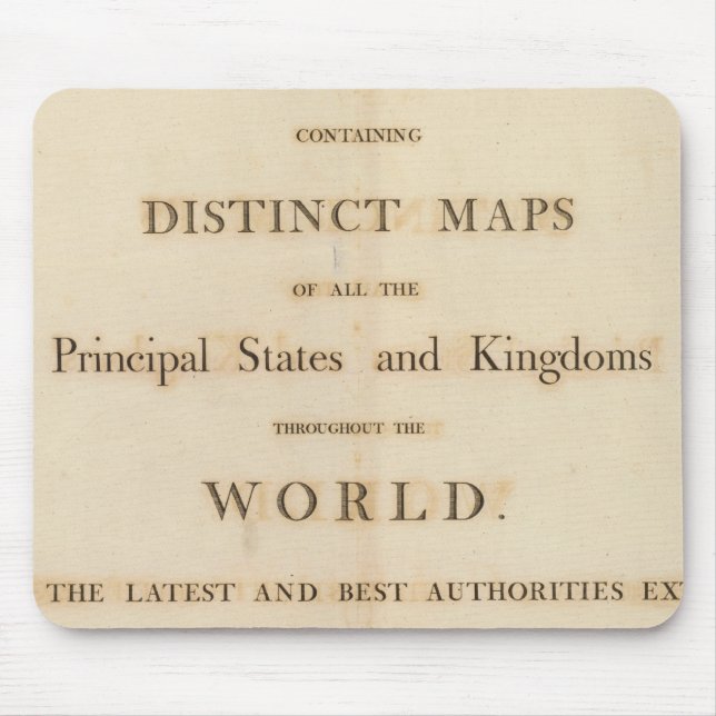 Title Page of New universal atlas Mouse Pad (Front)