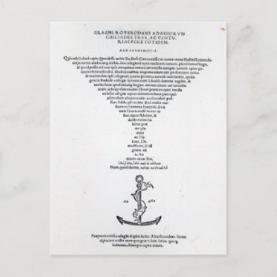 Title page of the Adages of Erasmus Postcard