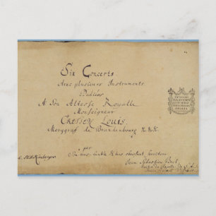 Title page of the 'Brandenburg Concertos' Postcard