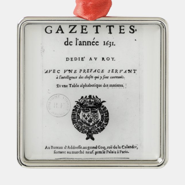 Title page of the first collection of 'La Metal Tree Decoration (Front)