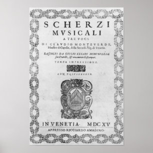 Title page of the 'Scherzi Musicali' Poster