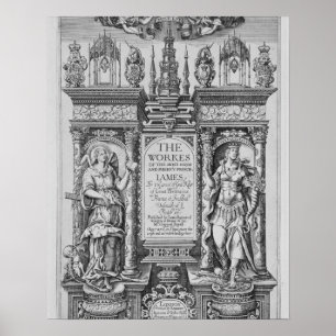 Title Page of 'The Works of James I', engraved by Poster