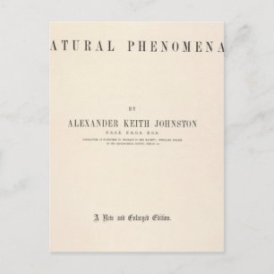 Title Page Physical atlas of natural phenomena Postcard