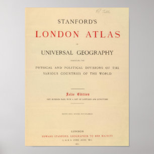 Title Page Stanford's London atlas Poster