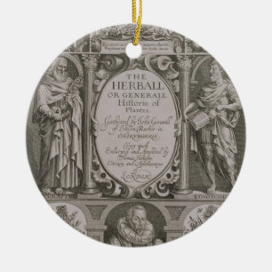 Title page to the second edition of 'The Herball' Ceramic Tree Decoration