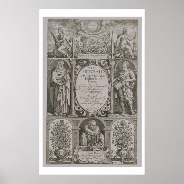 Title page to the second edition of 'The Herball' Poster (Front)
