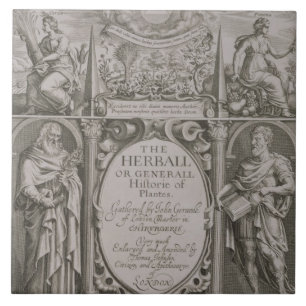 Title page to the second edition of 'The Herball' Tile