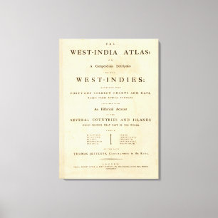 Title page West India atlas Canvas Print