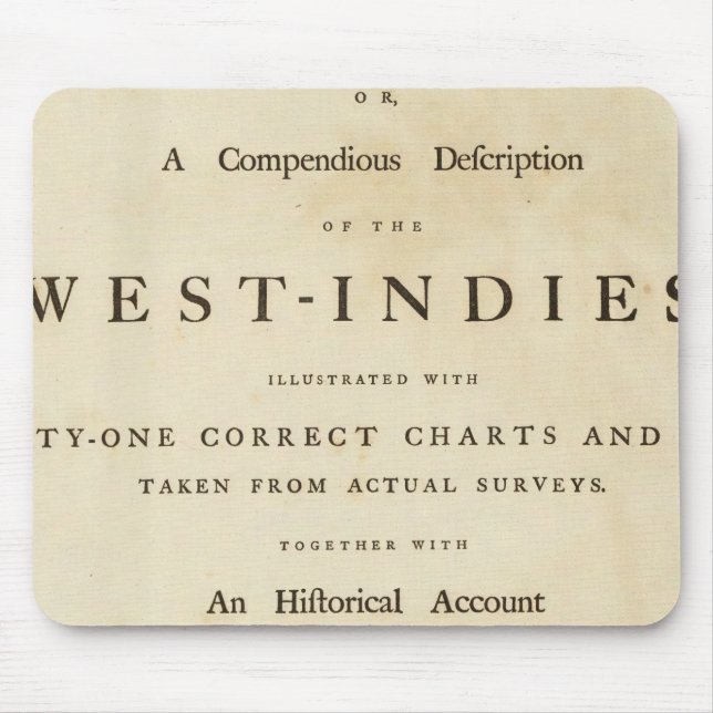 Title page West India atlas Mouse Pad (Front)