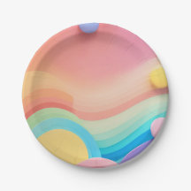 Title: Pastel Dream Paper Plates