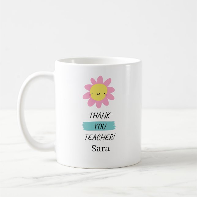 Title  Personalised Thank You Teacher Mug  (Left)