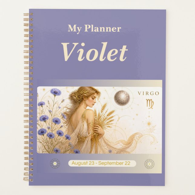 title: Personalised Virgo Zodiac Planner  (Front)