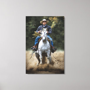 TITLE:  " QUICK STOP " Stretched Canvas Print