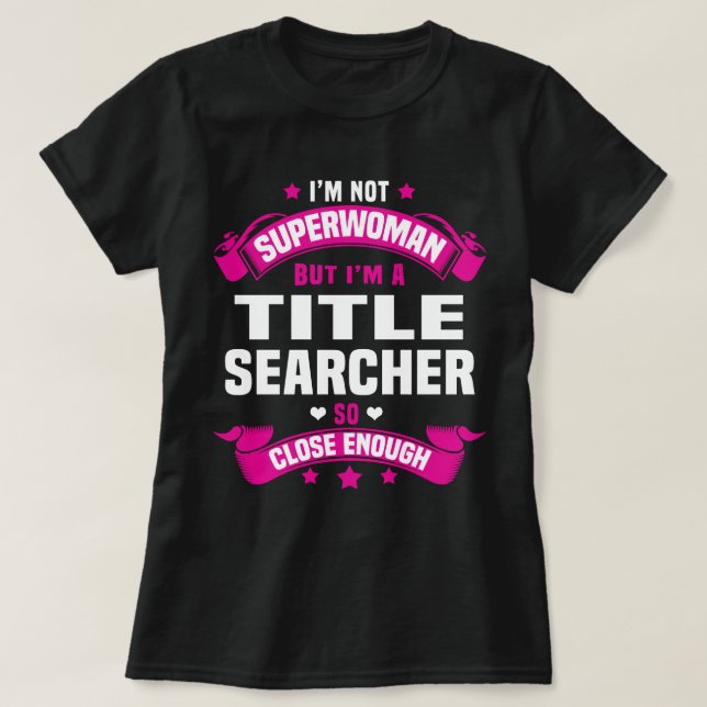 Title Searcher T-Shirt (Design Front)