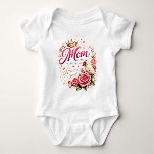 🌸 Title (SEO + Trending) Mum Crown Rose Design –  Baby Bodysuit