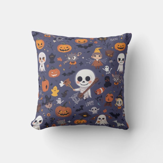 Title Suggestion: Adorable & Spooky Fun Halloween  Cushion (Front)
