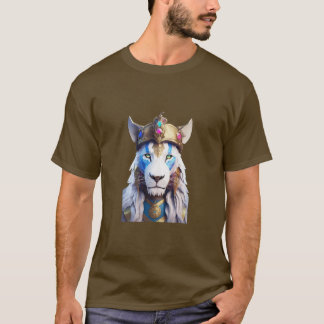 Title: Uncage the Power: Geometric Lion Tee