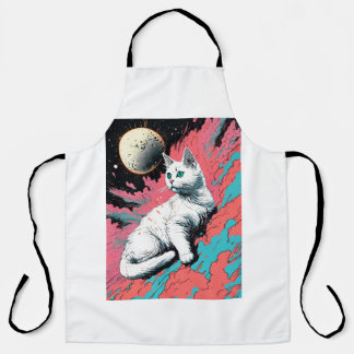 **Title:**"Whiskered Whimsy: Feline Frenzy print" Apron