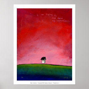 Titled:  Ambitious  ~  Beautiful floating house Poster